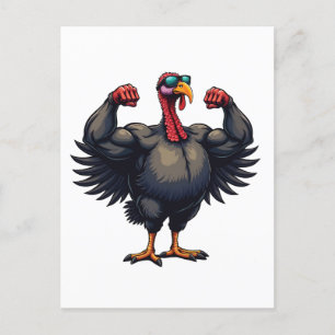 Türkei Bodybuilding Erntedank Day Gym Workout Ankündigungspostkarte