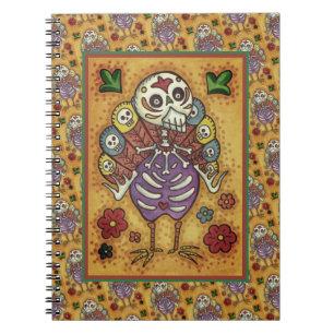 TÜRKEI-BONEN FARBFARBIG ERNTEDANK BIRD SKULL NOTIZBLOCK