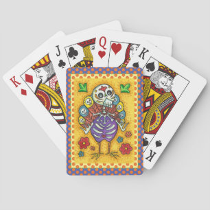 TÜRKEI-BONEN FARBFARBIG ERNTEDANK BIRD SKULL SPIELKARTEN