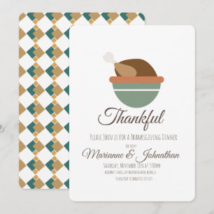 Türkei Bowl Dankbares Erntedank Dinner Family Einladung