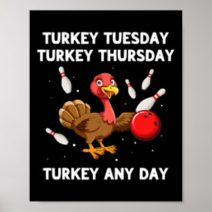 Türkei Bowling Erntedank Bowler Strike Spare Bo Poster
