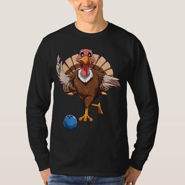 Türkei Bowling Erntedank Türkei Bowling T-Shirt (Vorderseite)