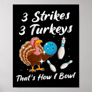 Türkei Bowling Player Strike Spare Bowler Poster