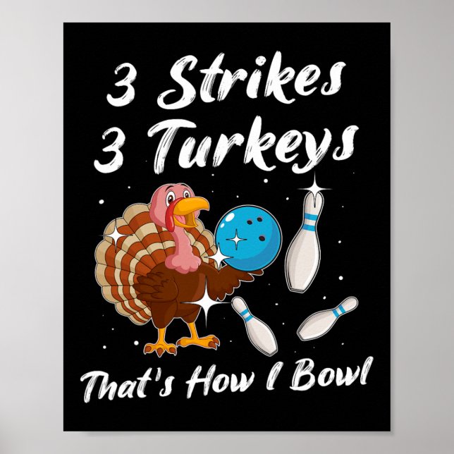 Türkei Bowling Player Strike Spare Bowler Poster (Vorne)