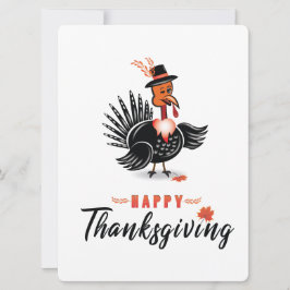 Türkei Cartoon mit Hat Happy Thanksgiving Card Einladung