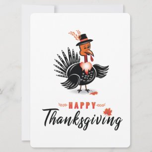 Türkei Cartoon mit Hat Happy Thanksgiving Card Einladung