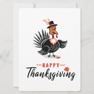 Türkei Cartoon mit Hat Happy Thanksgiving Card Einladung