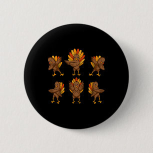 Türkei Dabbing Dancing Erntedank Day Spaß Fall A Button