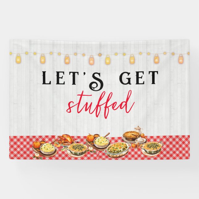 Türkei Day Friendsgiving Erntedank Dinner Banner (Horizontal)