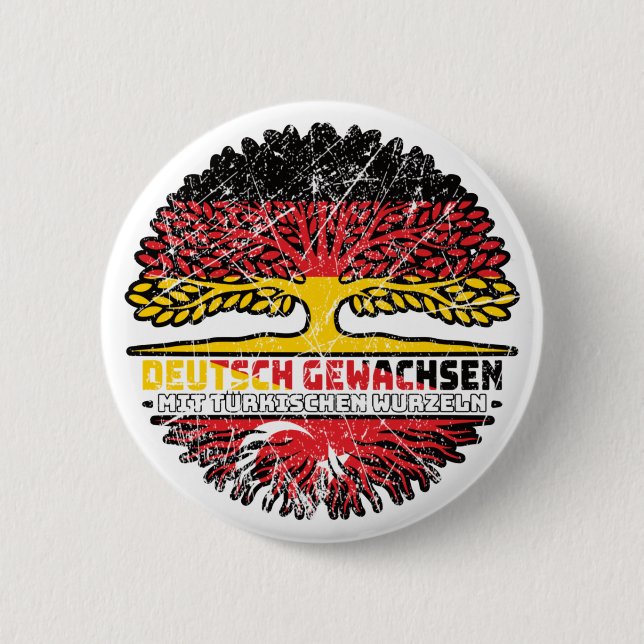 Türkei Deutscher Baum Wurzel Button (Vorderseite)
