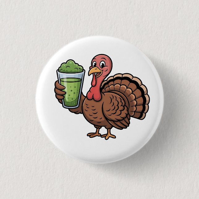 Türkei Drinks Matcha Liebhaber Erntedank Button (Vorderseite)