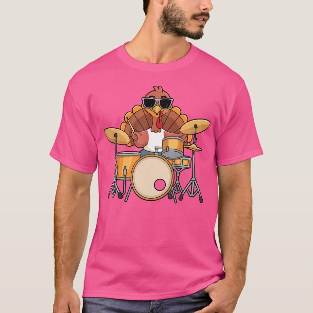 Türkei Drummer Trommeln Funny Erntedank Dr. T-Shirt (Vorderseite)