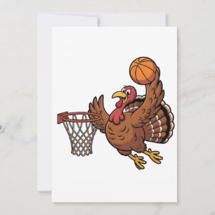 Türkei Dunking Basketball Erntedank Liebhaber Dankeskarte