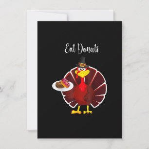 Türkei Eat Donuts Funny Mexican Sombrero Thanksgiv Einladung