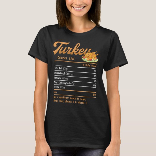 Türkei Ernährung Fakten Erntedank Weihnachten T-Shirt (Vorderseite)