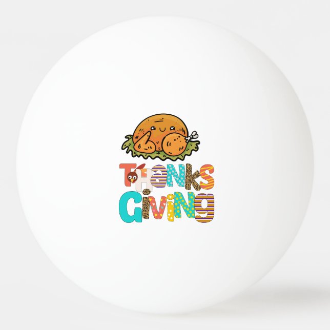 Türkei Erntedank Crew Funny Pong Ball Tischtennisball (Vorderseite)