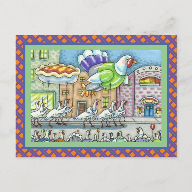 TÜRKEI ERNTEDANK DAY PARADE, HELIUMBALLOONS POSTKARTE (Vorderseite)