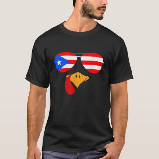 Türkei Erntedank für Jungs Puerto Rico Flag T-Shirt
