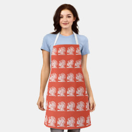 Türkei Erntedank Orange All-over Print Schürze