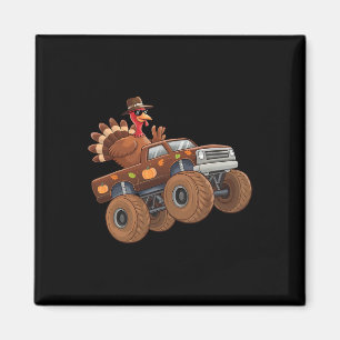 Türkei Erntedank Reiten Monster Truck Boys Kinder Magnet