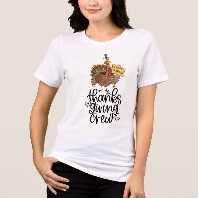Türkei Erntedank T - Shirt - Niedlich & Fun Design (Vorderseite)