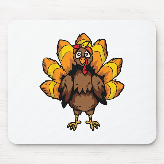 Türkei Erntedank Tag Niedlich Herbst Herbst Mousepad (Vorne)