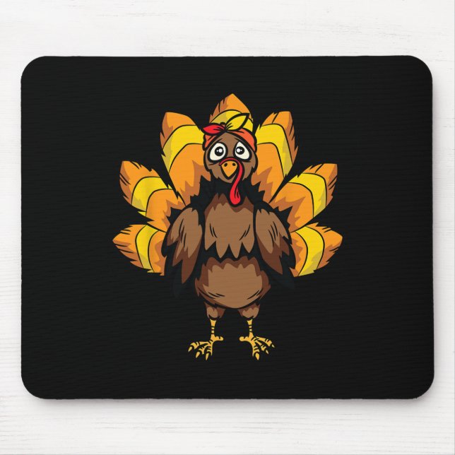 Türkei Erntedank Tag Niedlich Herbst Herbst Mousepad (Vorne)