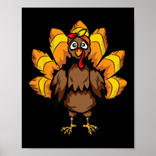 Türkei Erntedank Tag Niedlich Herbst Herbst Poster