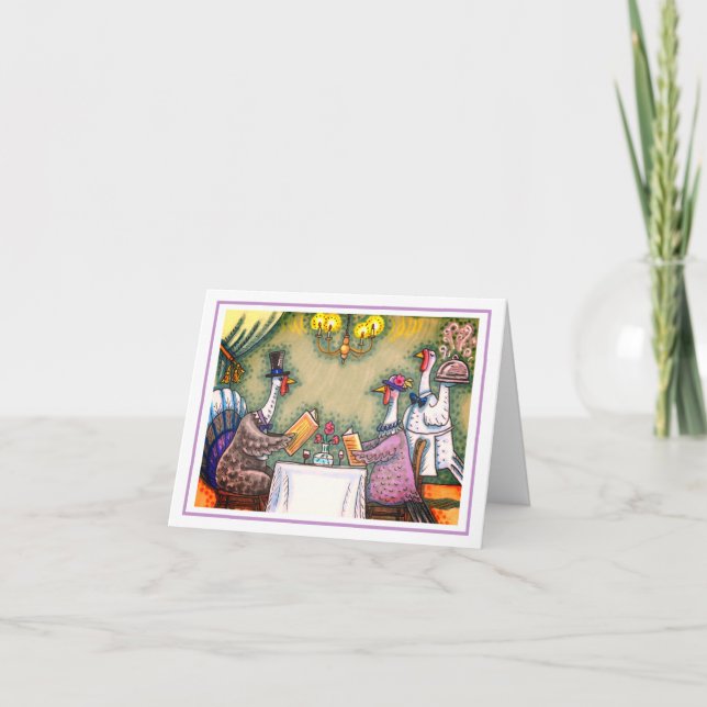 TÜRKEI FEINES ESSEN, ERNTEDANK VOR SPASS Leere Karte (Vorderseite)