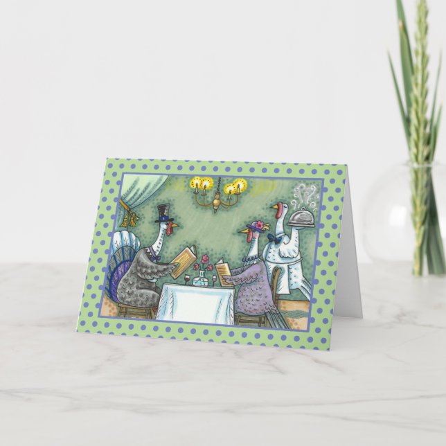 TÜRKEI FEINES ESSEN, ERNTEDANK VOR SPASS Leere Karte (Vorderseite)