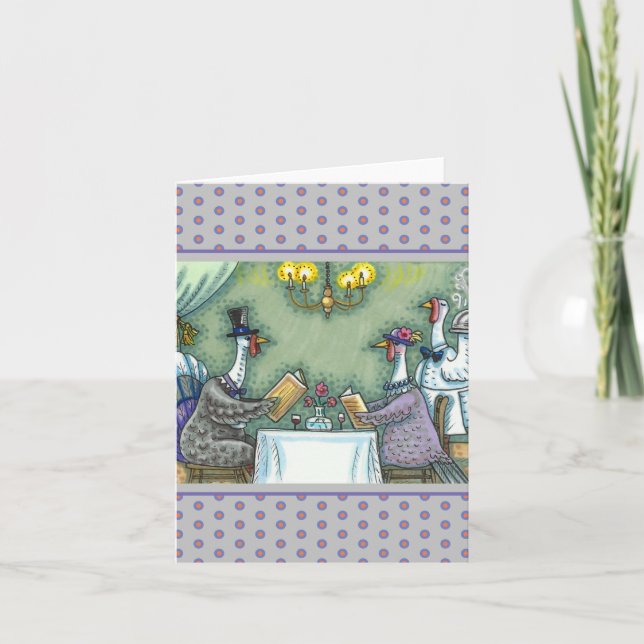 TÜRKEI FEINES ESSEN, ERNTEDANK VOR SPASS Leere Karte (Vorderseite)