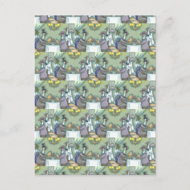 TÜRKEI, FEINSESSEN, ERNTEDANK BIRD SPASS POSTKARTE (Vorderseite)