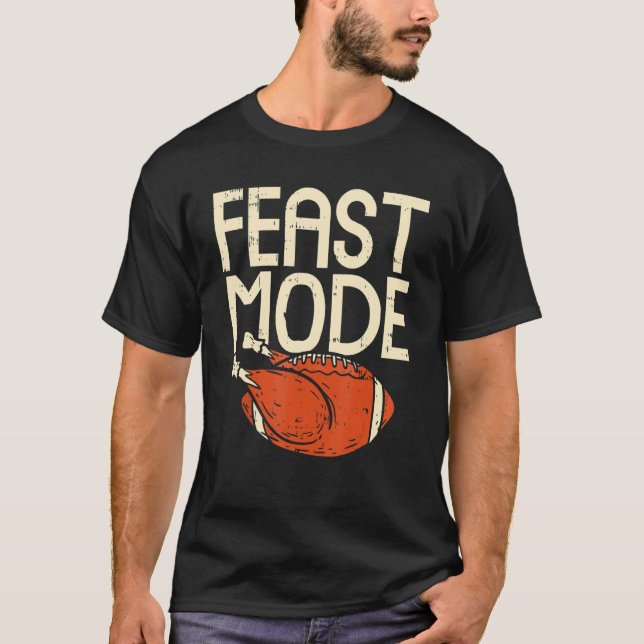 Türkei Fest Mode American Football and Thanksgivi T-Shirt (Vorderseite)