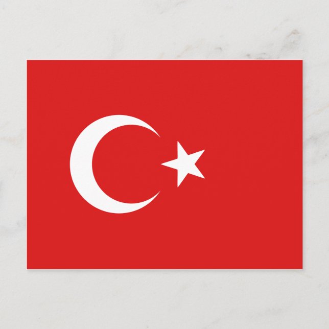 Türkei Flag Postkarte (Vorderseite)
