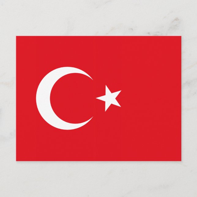Türkei Flag Postkarte (Vorderseite)