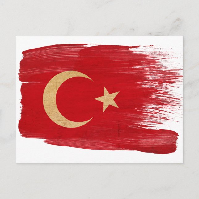 Türkei Flag Postkarten (Vorderseite)