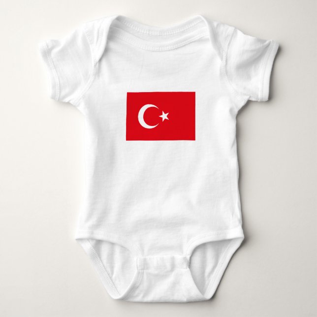 Türkei-Flagge Baby Strampler (Vorderseite)