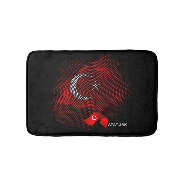 Türkei-Flagge Badematte (Vorderseite)