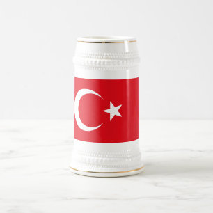 Türkei-Flagge Bierglas