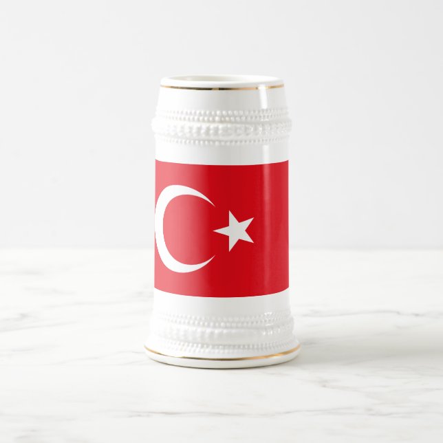 Türkei-Flagge Bierglas (Mittel)