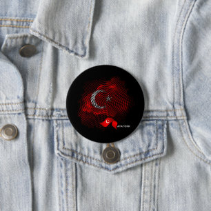 Türkei-Flagge Button