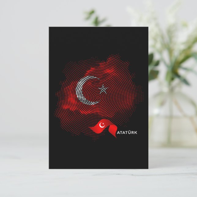 Türkei-Flagge Dankeskarte (Stehend Vorderseite)