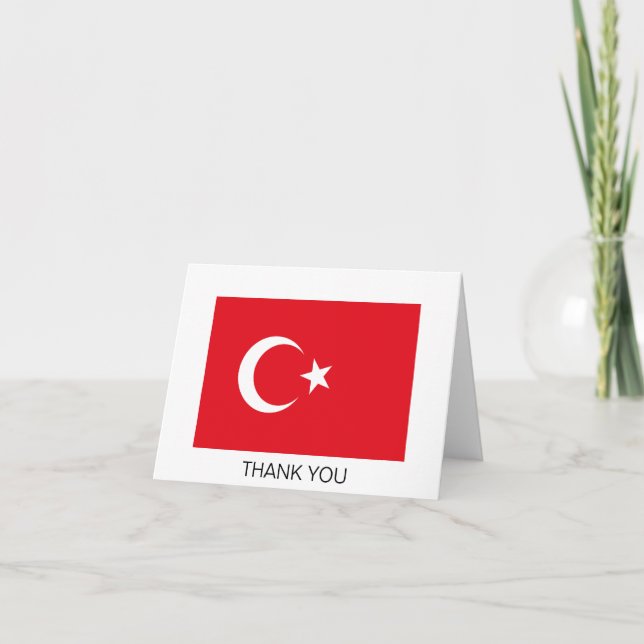 Türkei-Flagge Dankeskarte (Vorderseite)