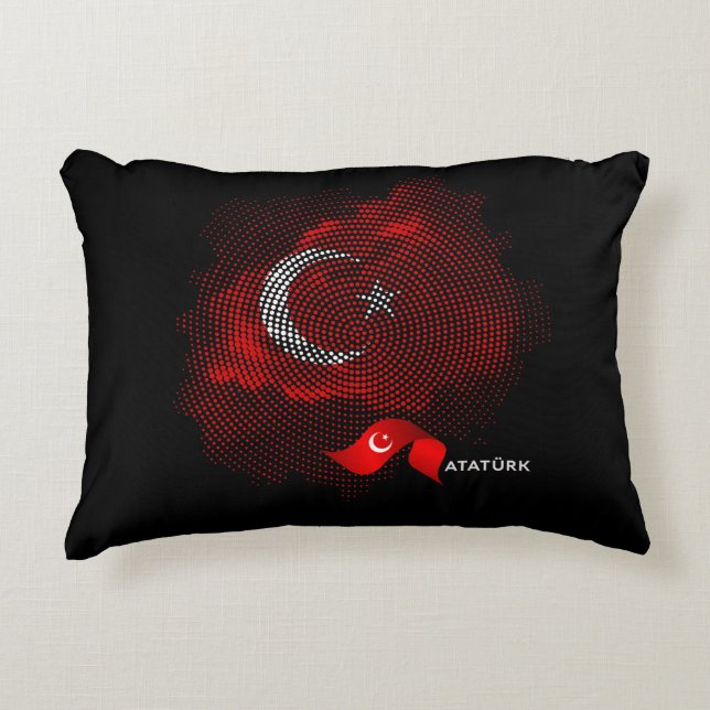 Türkei-Flagge Dekokissen (Vorderseite)