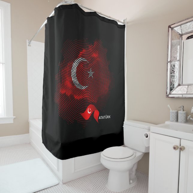 Türkei-Flagge Duschvorhang (Beispiel)