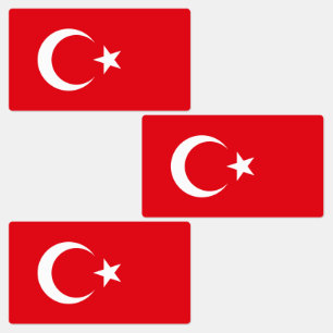Türkei-Flagge Etiketten