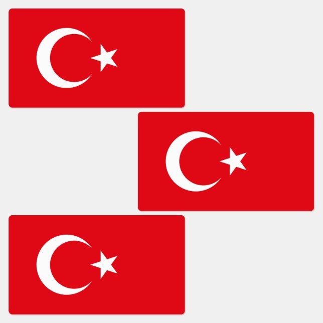 Türkei-Flagge Etiketten (Gruppe)
