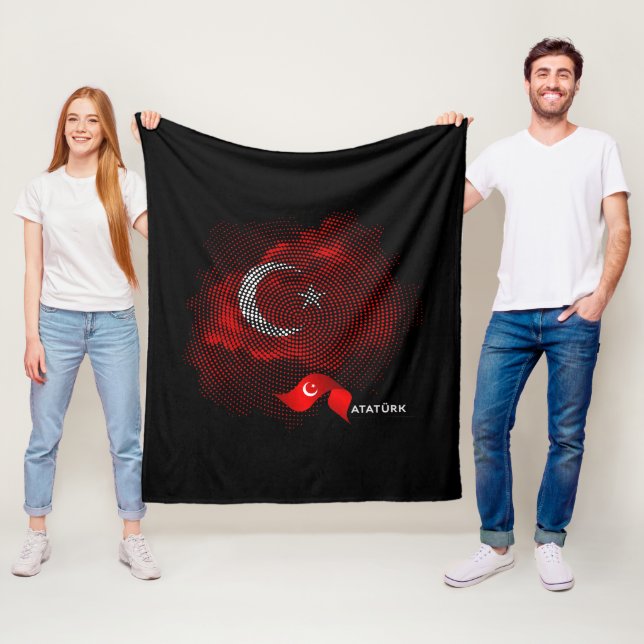 Türkei-Flagge Fleecedecke (Beispiel)