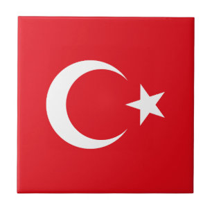 Türkei-Flagge Fliese