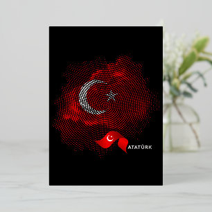 Türkei-Flagge Folieneinladung